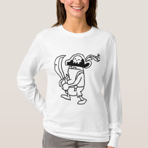Wizard101落書きの海賊Gobbler (黒及び白) Tシャツ