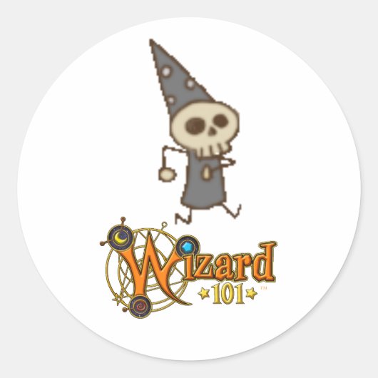 Wizard101 Death Doodleスタンプ ラウンドシール (正面)