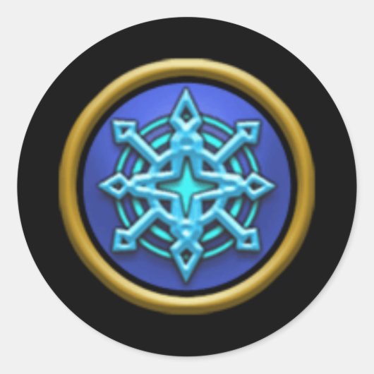 Wizard101 Ice Schoolスタンプ ラウンドシール (正面)