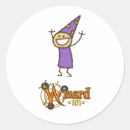 Wizard101 Storm Doodleスタンプ ラウンドシール (正面)