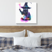 Wizard Cat Magic キャンバスプリント (インサイチュ (寝室))