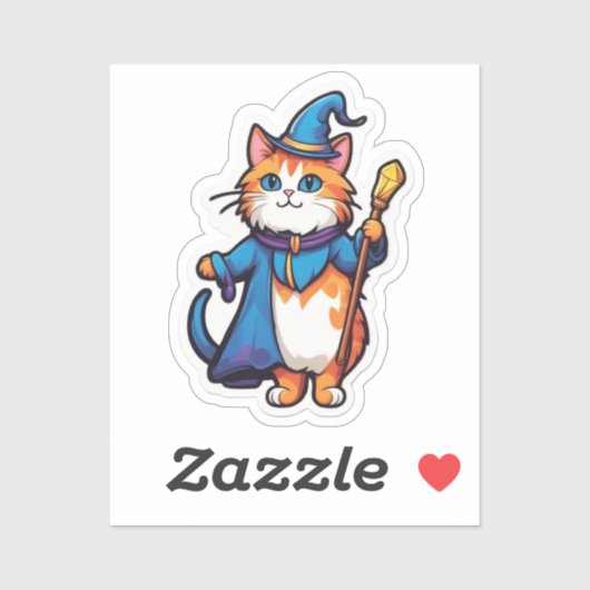 Wizard Cat Sticker シール (シート)