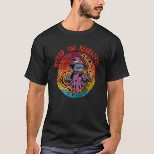 Wizard cat witch tシャツ (正面)