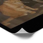 Wizard Cigarette Kitten Funny Smoking Cat Meme Bra ポスター (角)