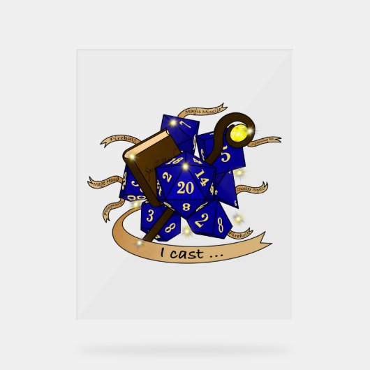 Wizard Dice Design アクリルサイン (正面)
