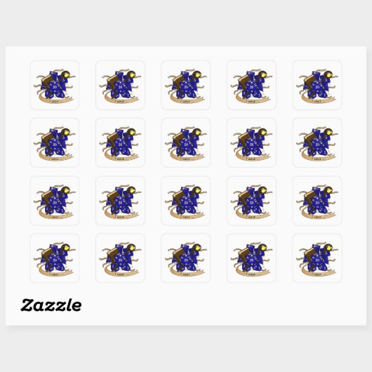 Wizard Dice Design スクエアシール (シート)