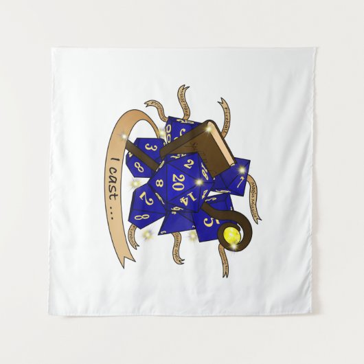 Wizard Dice Design タペストリー (正面(横))