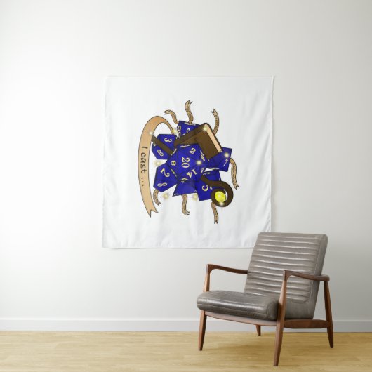 Wizard Dice Design タペストリー (インサイチュ(横))