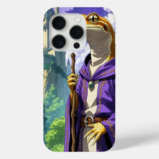 "Wizard Gecko – Retro Anime Medieval Magic Case-Mate iPhoneケース (裏面)