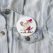 Wizard Gnome with Large Diamond Gemstone 缶バッジ (インサイチュ)