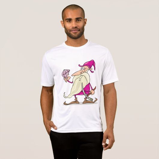 Wizard Gnome with Large Diamond Gemstone Tシャツ (正面フル)