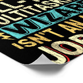 Wizard Job Title Quote - Funny Ad S Manager  ポスター (角)