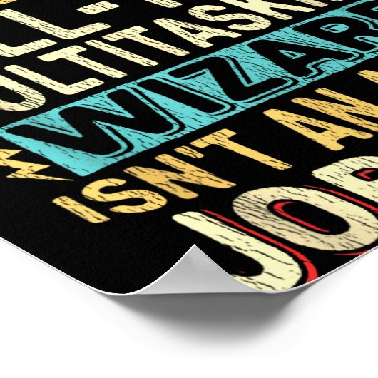 Wizard Job Title Quote - Funny Ad S Manager ポスター (角)