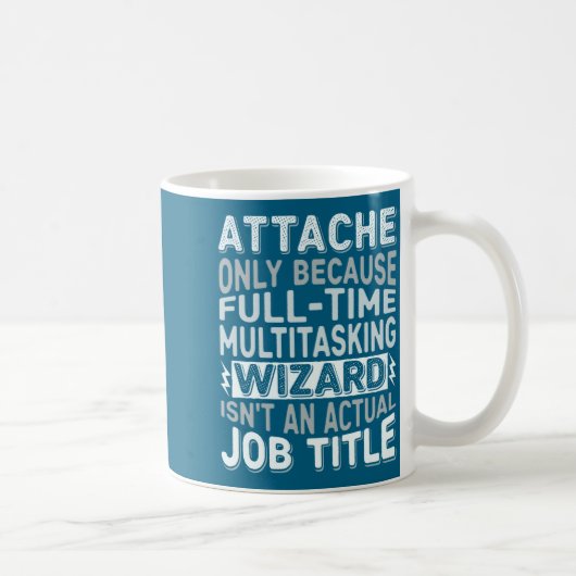 Wizard Job Title Quote - Funny Attache Long Sleeve コーヒーマグカップ (右)