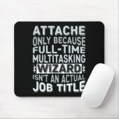Wizard Job Title Quote - Funny Attache Long Sleeve マウスパッド (マウス)