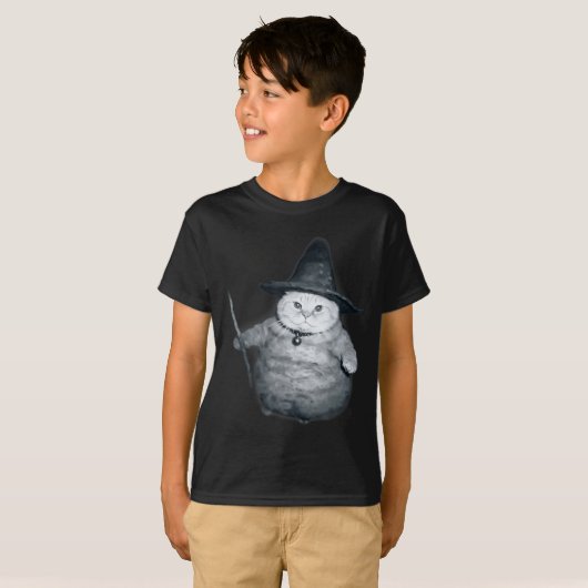Wizard Kitten Meme Chonk Witch Cat Meme Stud Brain Tシャツ (正面フル)