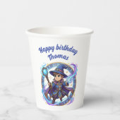 Wizard Mage Magic Anime Chibi Gamer Birthday 紙コップ (正面)