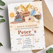 Wizard Magical Kids Birthday Party Invitation 招待状