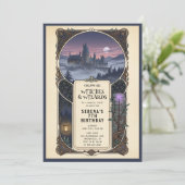 Wizard Magical Moon Castle Birthday Invitation 招待状 (スタンド正面)