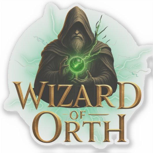 Wizard of Orth Logo Sticker – Magical Emblem シール (正面)