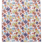 Wizard of Oz™ Character Print Toss Pattern シャワーカーテン (正面)