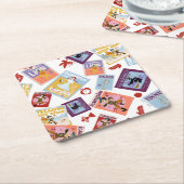 Wizard of Oz™ Character Print Toss Pattern スクエアペーパーコースター (アングル)