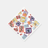 Wizard of Oz™ Character Print Toss Pattern スタンダードカクテルナプキン (角)