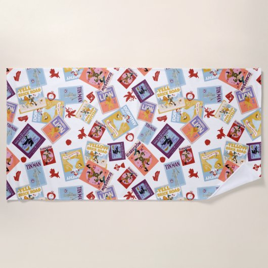Wizard of Oz™ Character Print Toss Pattern ビーチタオル (正面)