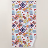 Wizard of Oz™ Character Print Toss Pattern ビーチタオル (正面)