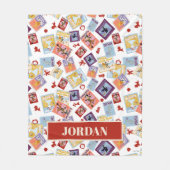 Wizard of Oz™ Character Print Toss Pattern フリースブランケット (正面)