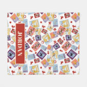 Wizard of Oz™ Character Print Toss Pattern フリースブランケット (正面(横))