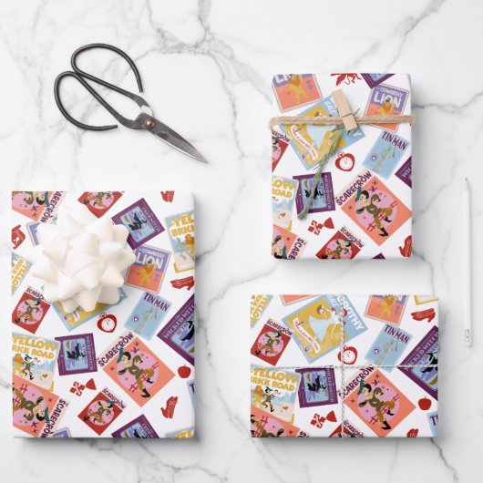 Wizard of Oz™ Character Print Toss Pattern ラッピングペーパーシート (正面)