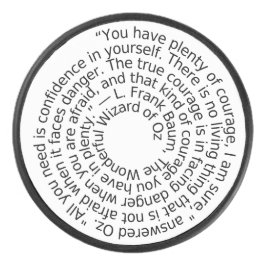 Wizard of Oz courage quote hockey puck アイスホッケーパック