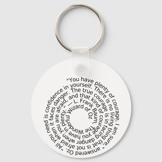 Wizard of Oz courage quote keychain キーホルダー (正面)
