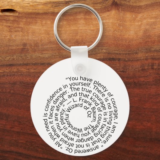 Wizard of Oz courage quote keychain キーホルダー (正面)