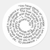 Wizard of Oz courage quote sticker ラウンドシール (正面)