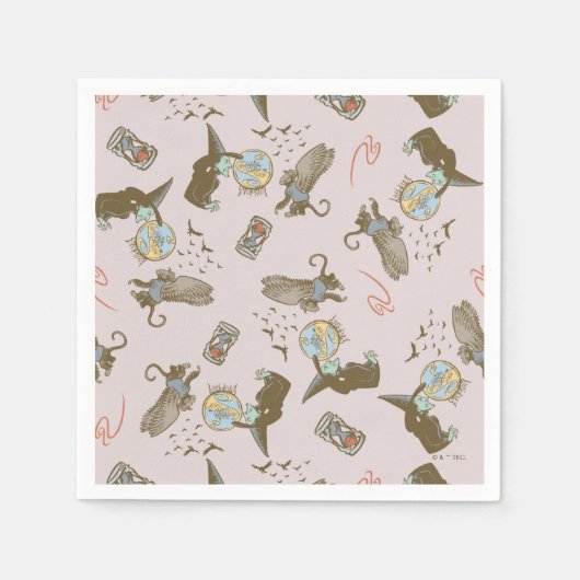 Wizard of Oz™ Wicked Witch™ Crystal Ball Pattern スタンダードカクテルナプキン (正面)