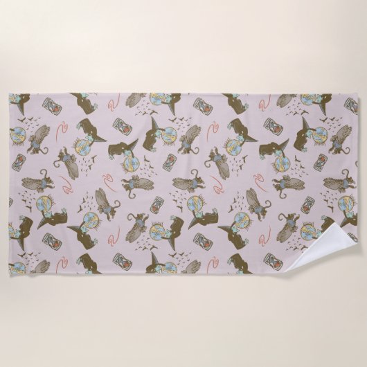 Wizard of Oz™ Wicked Witch™ Crystal Ball Pattern ビーチタオル (正面)