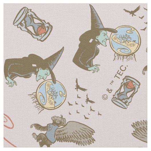 Wizard of Oz™ Wicked Witch™ Crystal Ball Pattern ファブリック (クローズアップ)