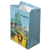 Wizard Of Oz Yellow Brick Road Birthday Gift Bag ミディアムペーパーバッグ (正面アングル)