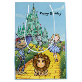 Wizard Of Oz Yellow Brick Road Birthday Gift Bag ミディアムペーパーバッグ (正面)