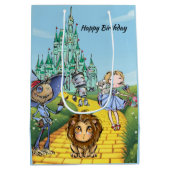 Wizard Of Oz Yellow Brick Road Birthday Gift Bag ミディアムペーパーバッグ (裏面)
