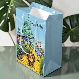 Wizard Of Oz Yellow Brick Road Birthday Gift Bag ミディアムペーパーバッグ