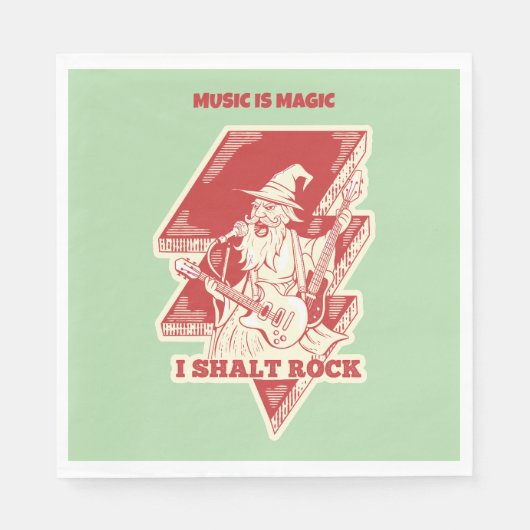 Wizard playing guitar スタンダードランチョンナプキン (正面)