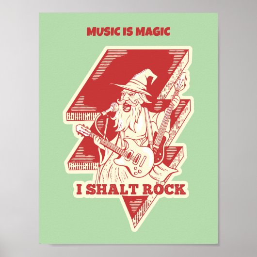 Wizard playing guitar ポスター (正面)