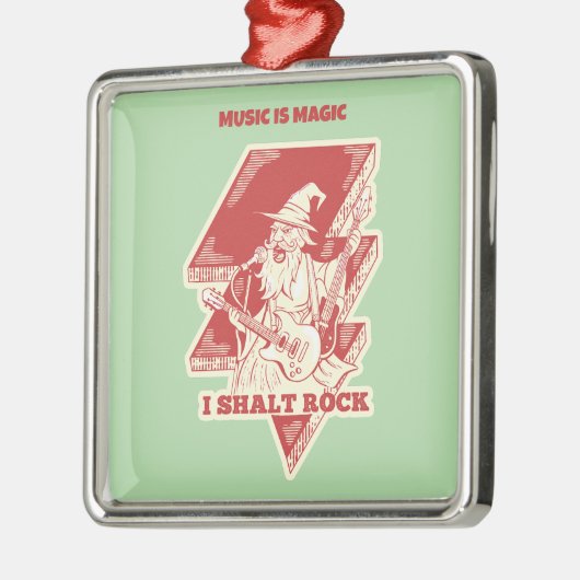 Wizard playing guitar メタルオーナメント (左)