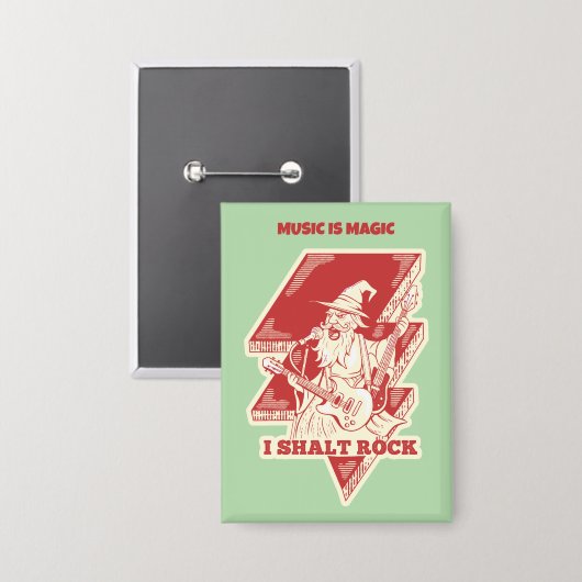 Wizard playing guitar 缶バッジ (正面/裏面)