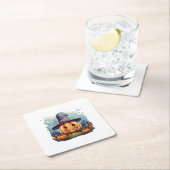 Wizard pumpkin  スクエアペーパーコースター (インサイチュ)