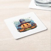 Wizard pumpkin  スクエアペーパーコースター (アングル)