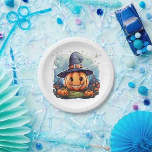 Wizard pumpkin  ペーパープレート (パーティー)